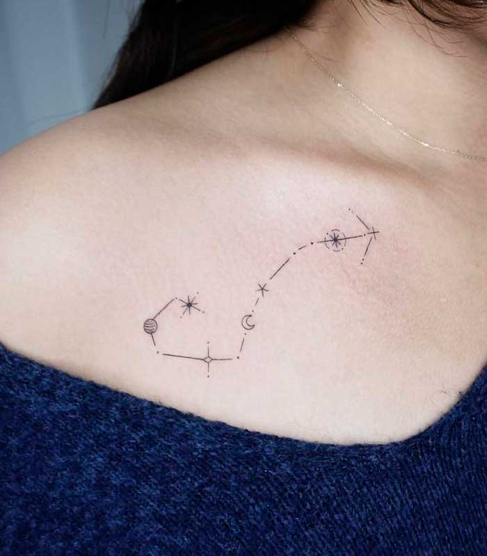 tattoos de la constelacion de escorpio