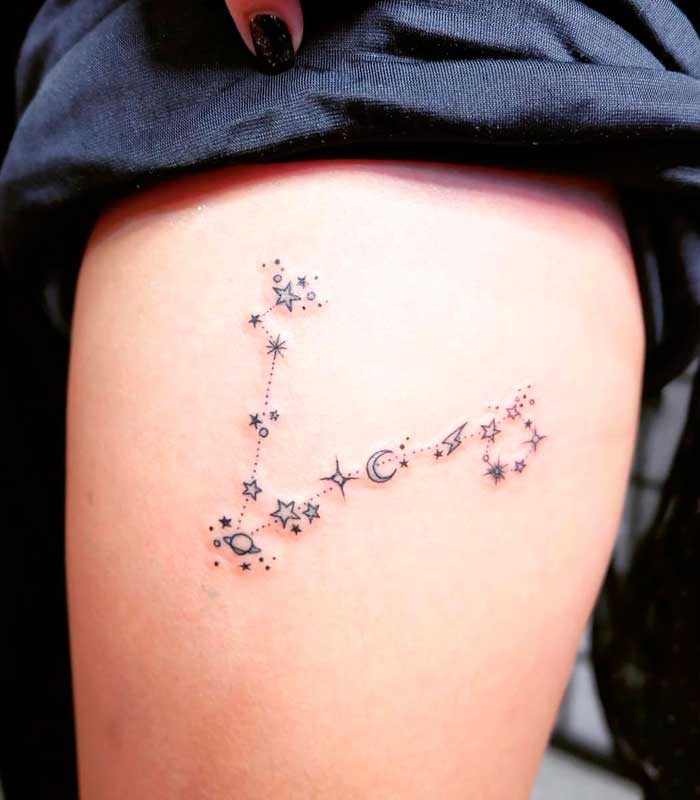 tattoos de la constelacion de piscis