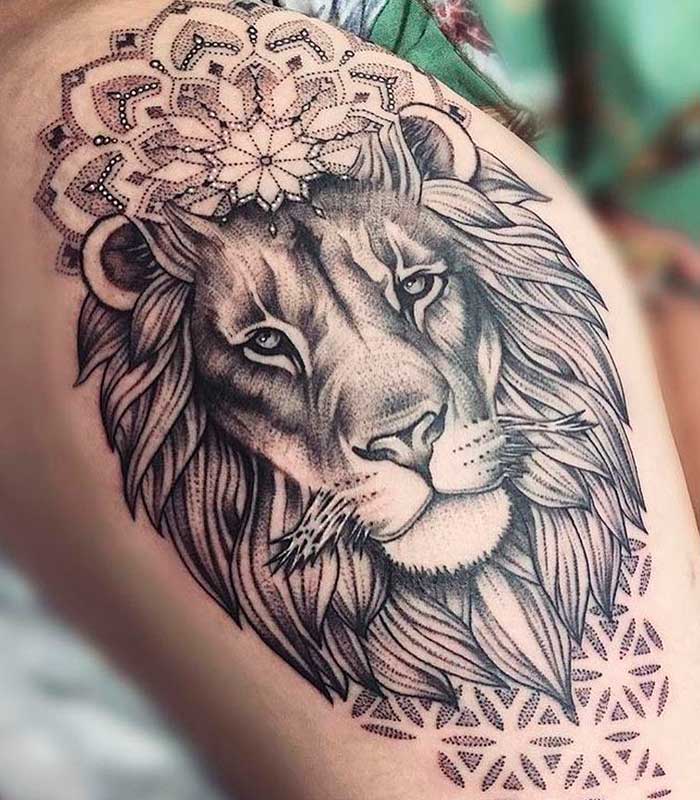 tattoos de leones para chicas