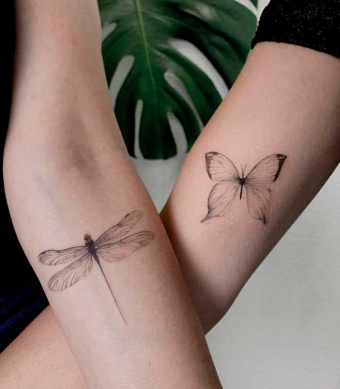 tattoos de libelulas para parejas