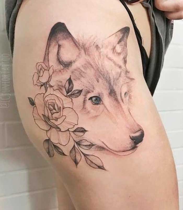 tattoos de lobos para chicas