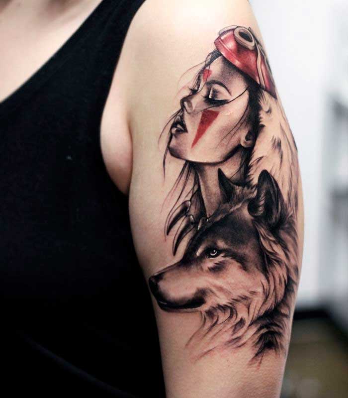 tattoos de lobos para mujeres