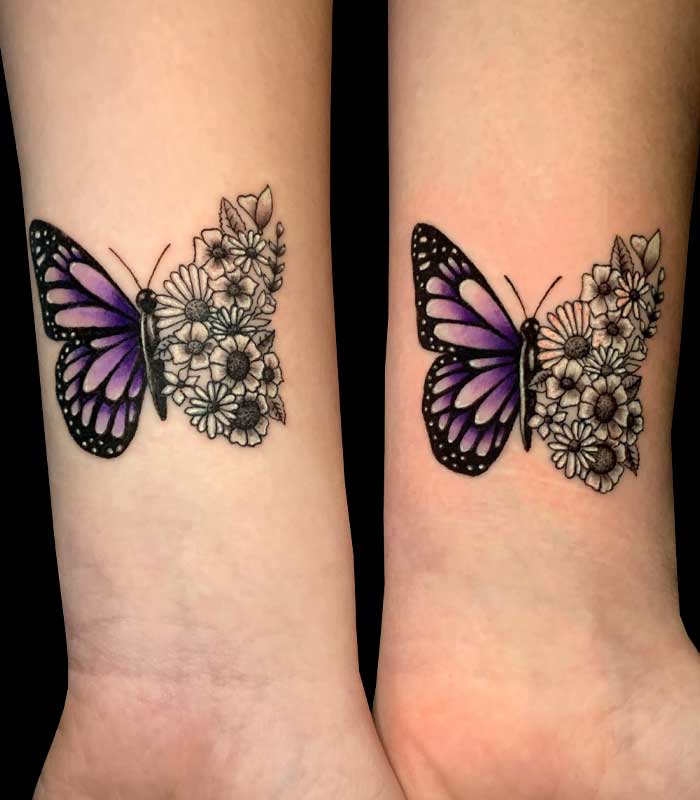 tattoos de mariposas para novios