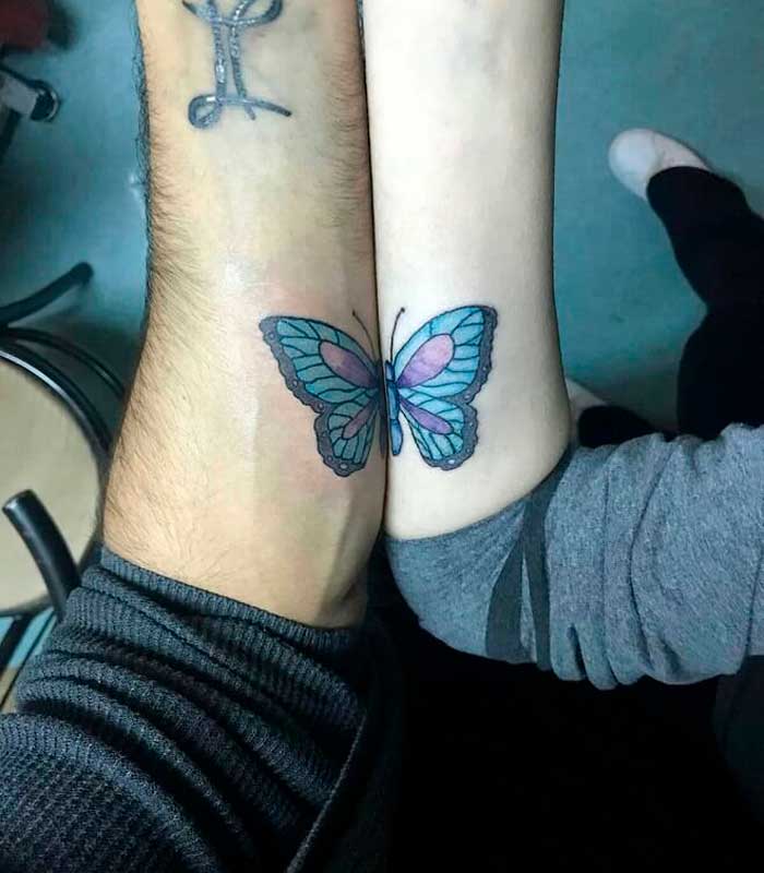 tattoos de mariposas para parejas