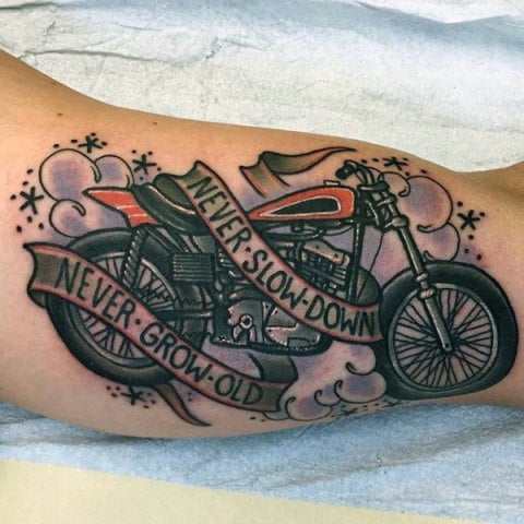 tattoos de motos con frases