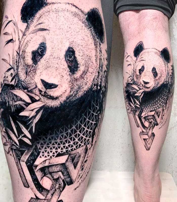 tattoos de osos panda para caballeros