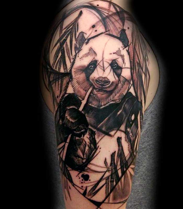 tattoos de osos panda para chicos