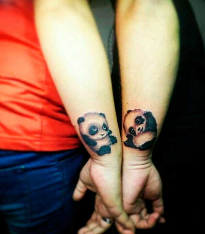 tattoos de osos panda para enamorados