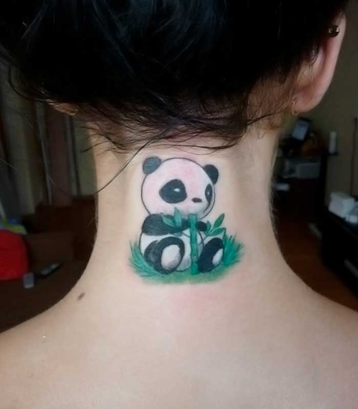tattoos de osos panda para mujeres