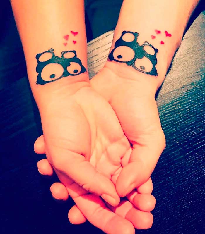 tattoos de osos panda para novios