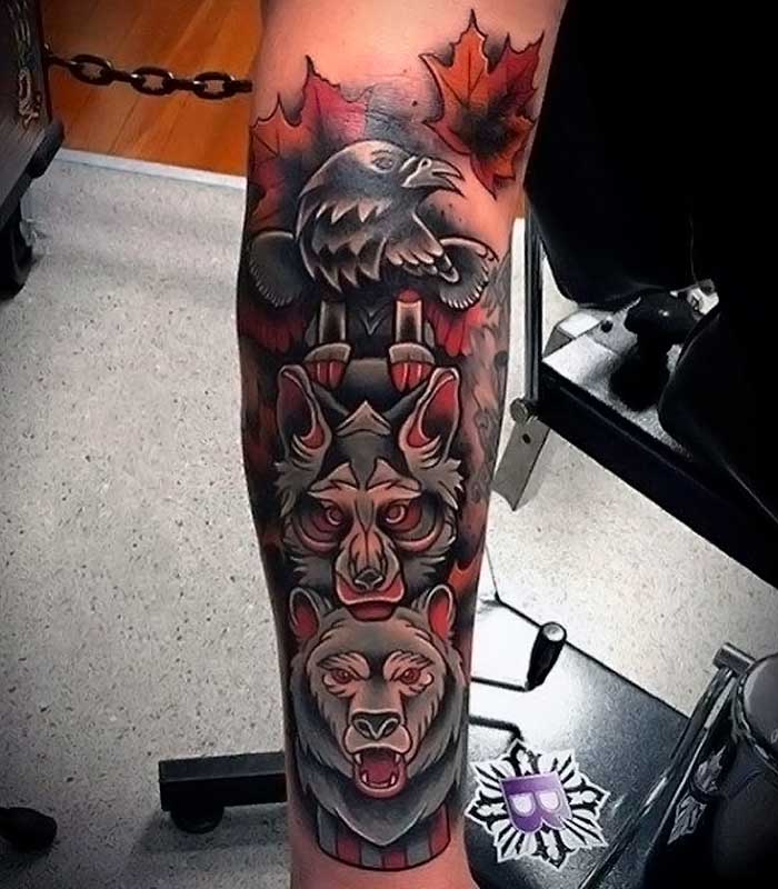 tattoos de osos totem