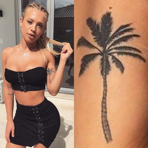 tattoos de palmeras para chicas