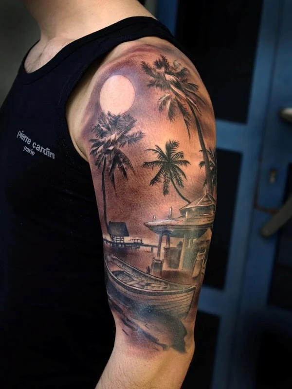 tattoos de palmeras para chicos