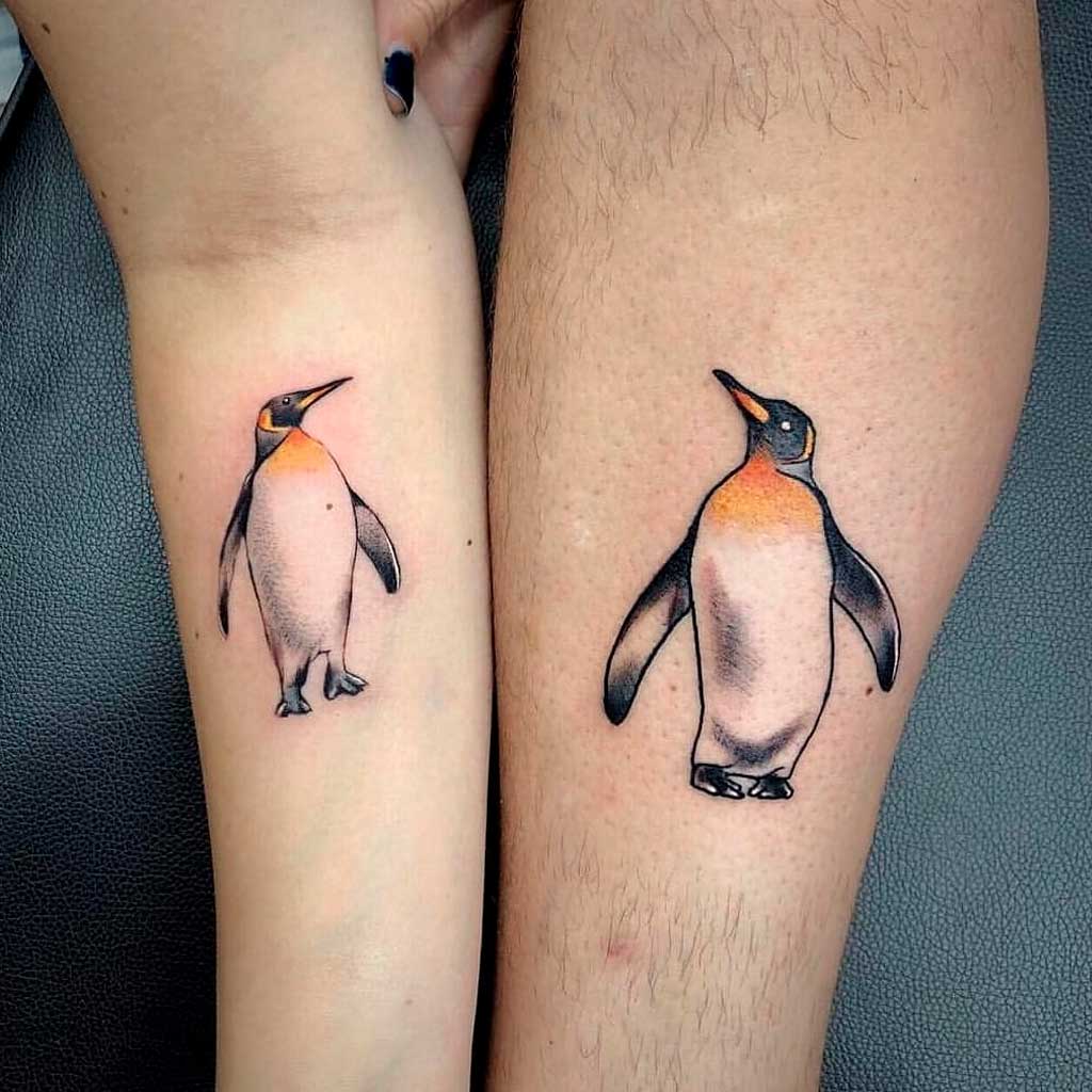 tattoos de pinguinos para enamorados