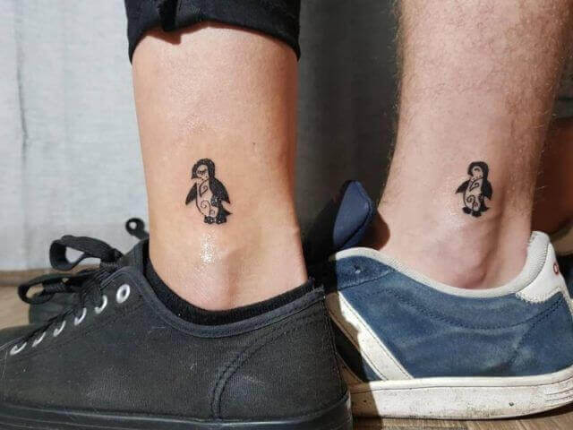 tattoos de pinguinos para novios