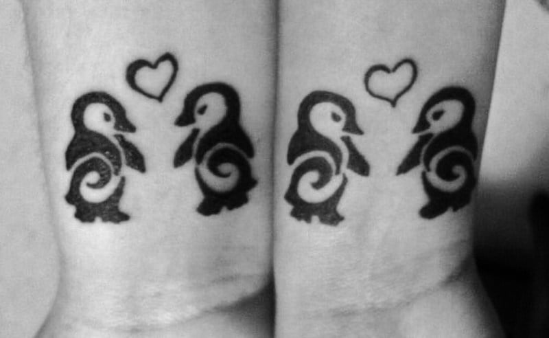 tattoos de pinguinos para parejas 1
