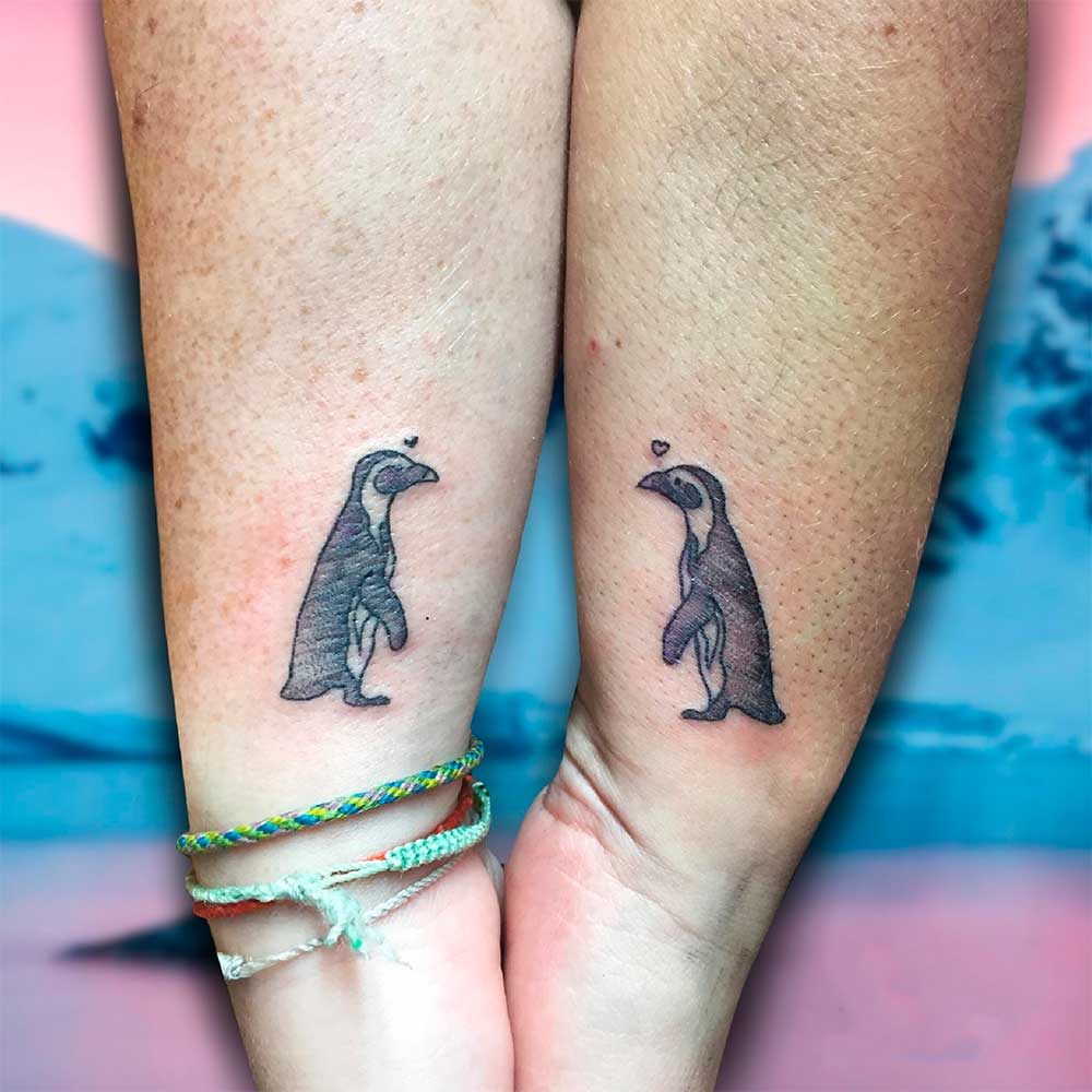 tattoos de pinguinos para parejas