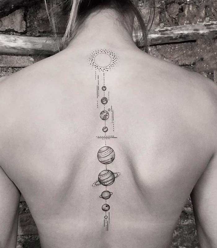 tattoos de planetas para damas