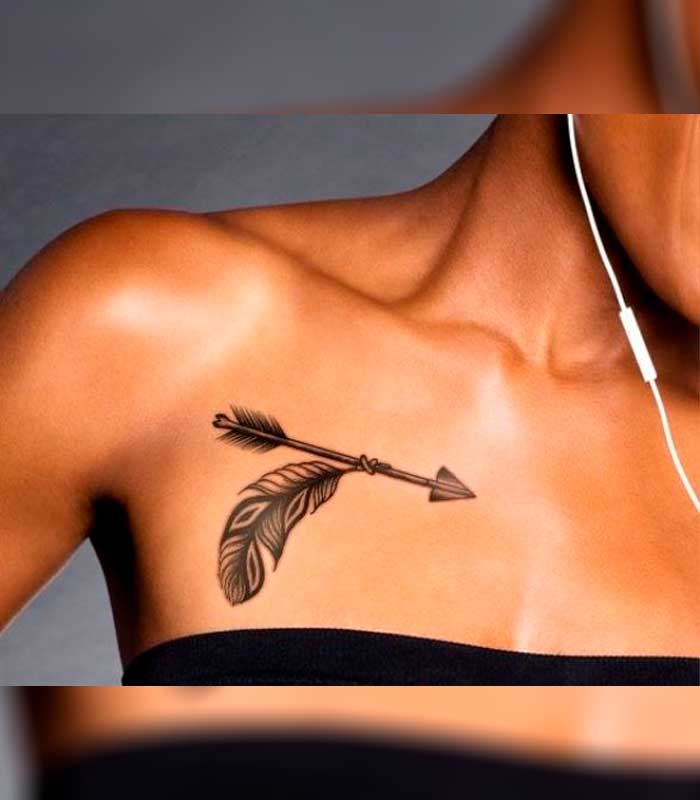 tattoos de plumas para chicas