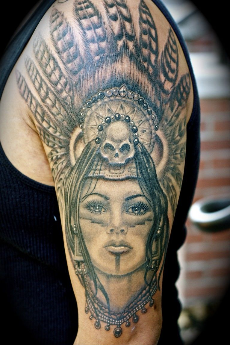 tattoos de princesas aztecas