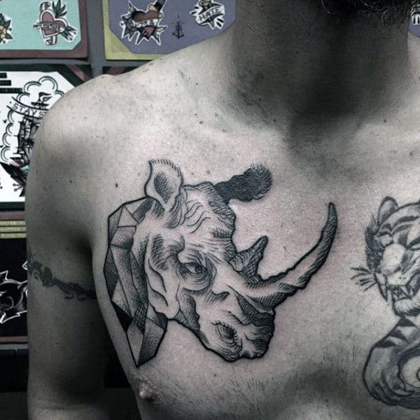 tattoos de rinocerontes para hombres