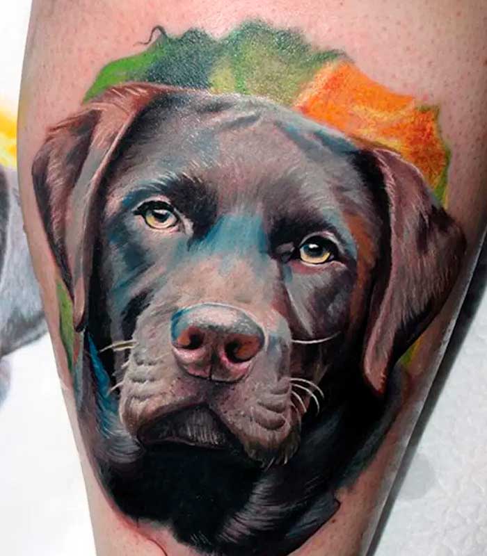 tattoos de rostros de perros
