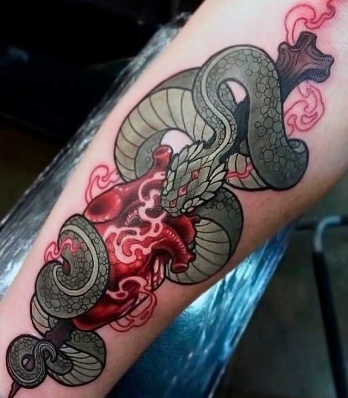 tattoos de serpientes para hombres