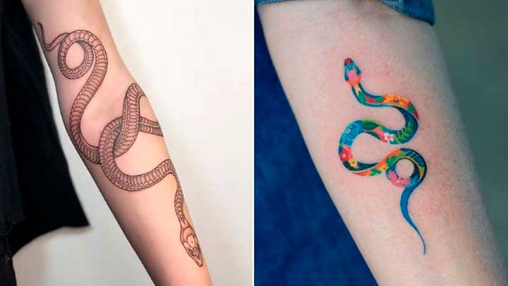 tattoos de serpientes para mujeres