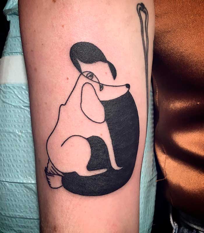 tattoos de siluetas de perros