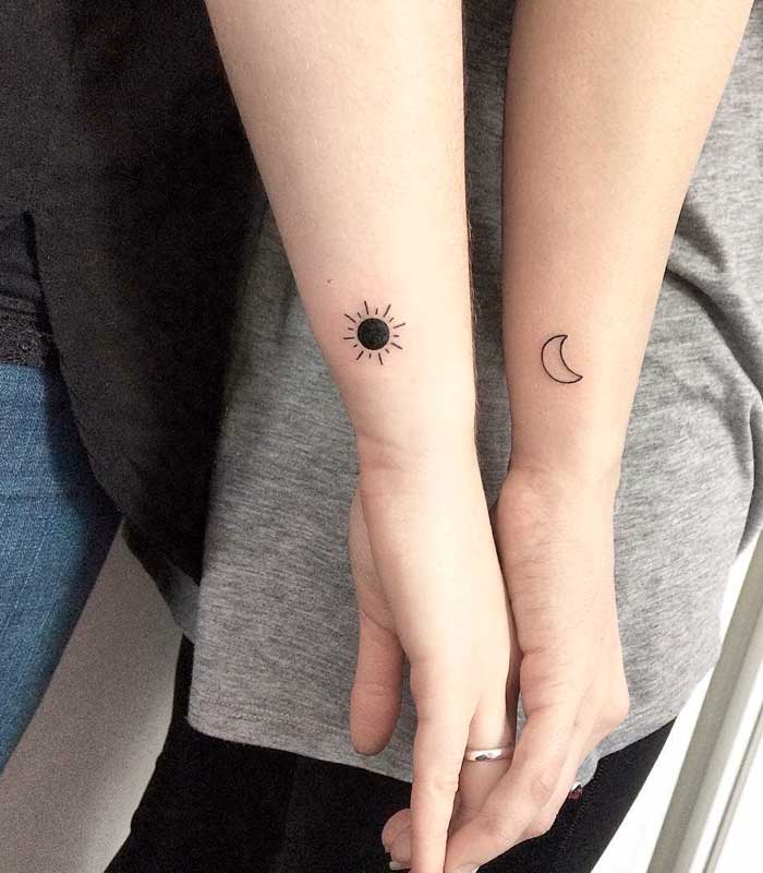 tattoos de sol y luna para enamorados
