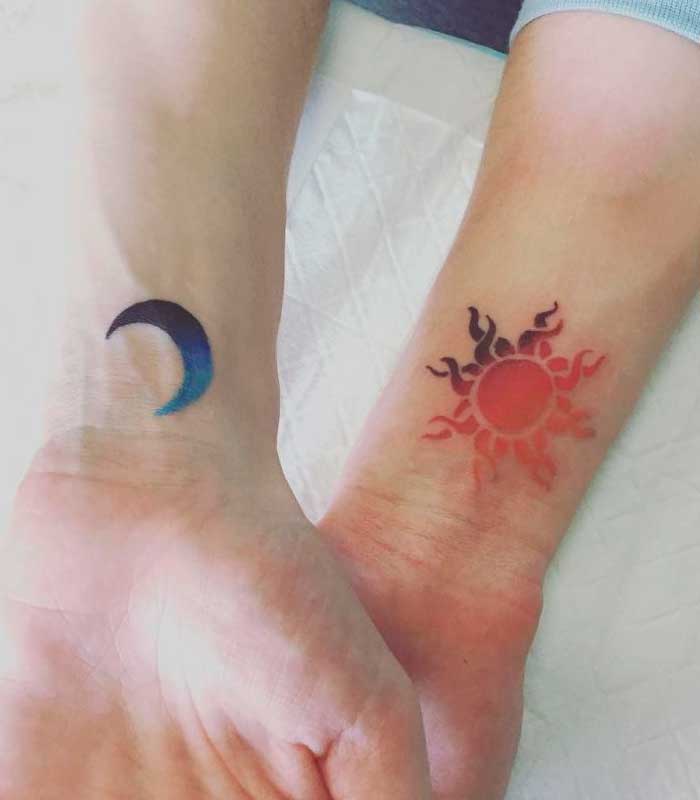 tattoos de sol y luna para parejas
