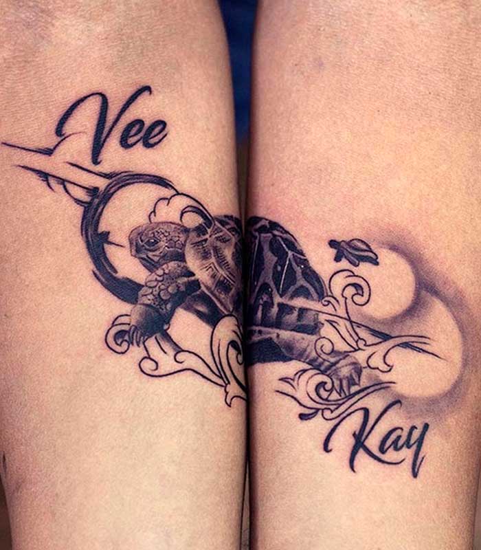 tattoos de tortugas para enamorados