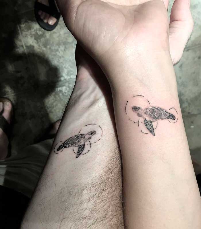 tattoos de tortugas para parejas