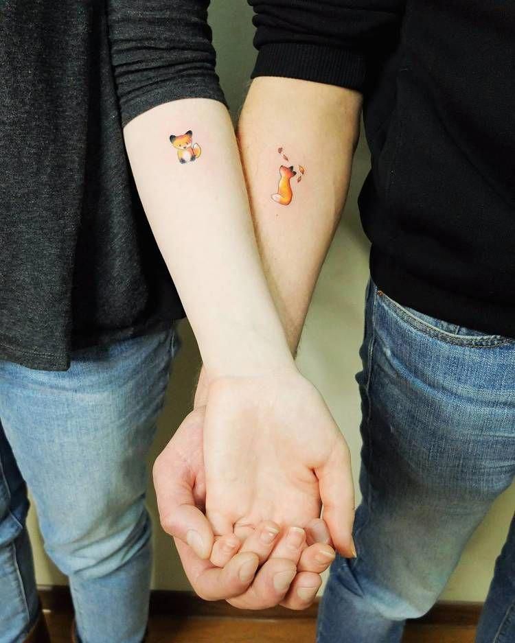 tattoos de zorros para enamorados
