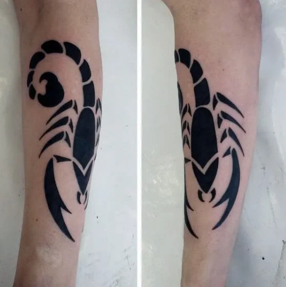 tattoos escorpio en tinta negra