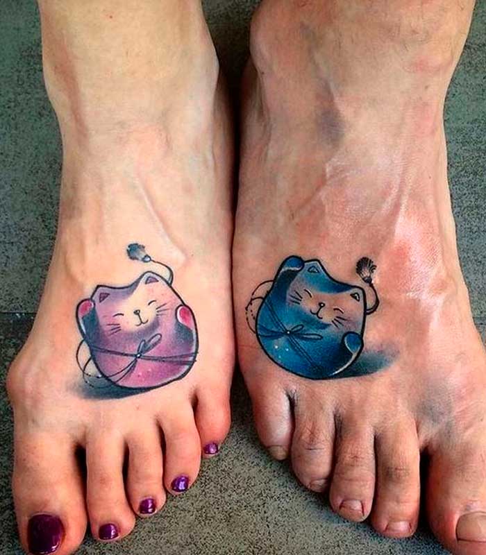 tattoos gatos parejas