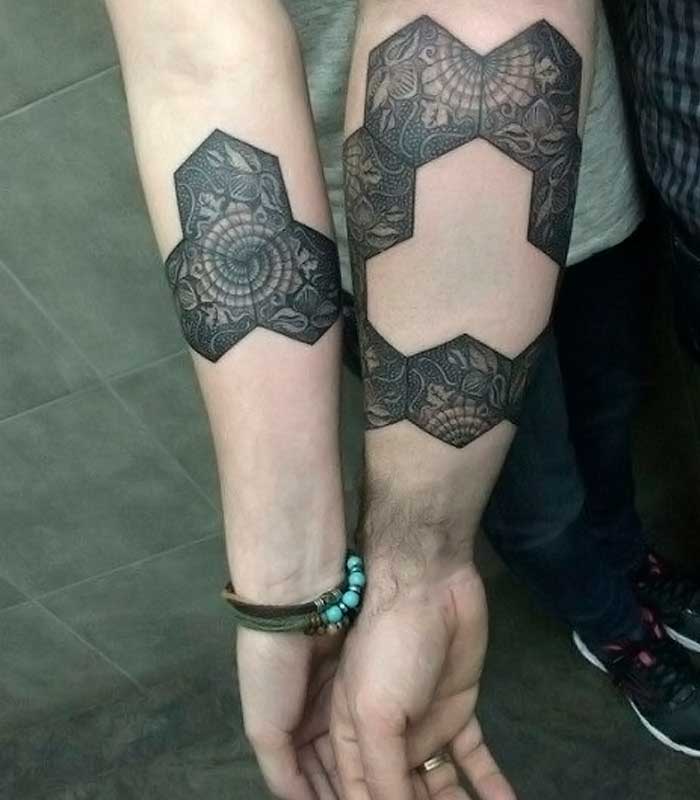 tattoos geometricos para parejas