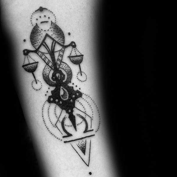 tattoos libra geometricos
