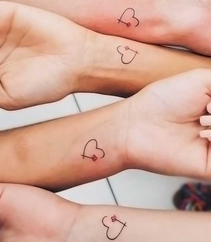 tattoos pequenos para grupo de amigas