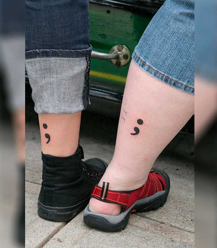 tattoos punto y coma para novios