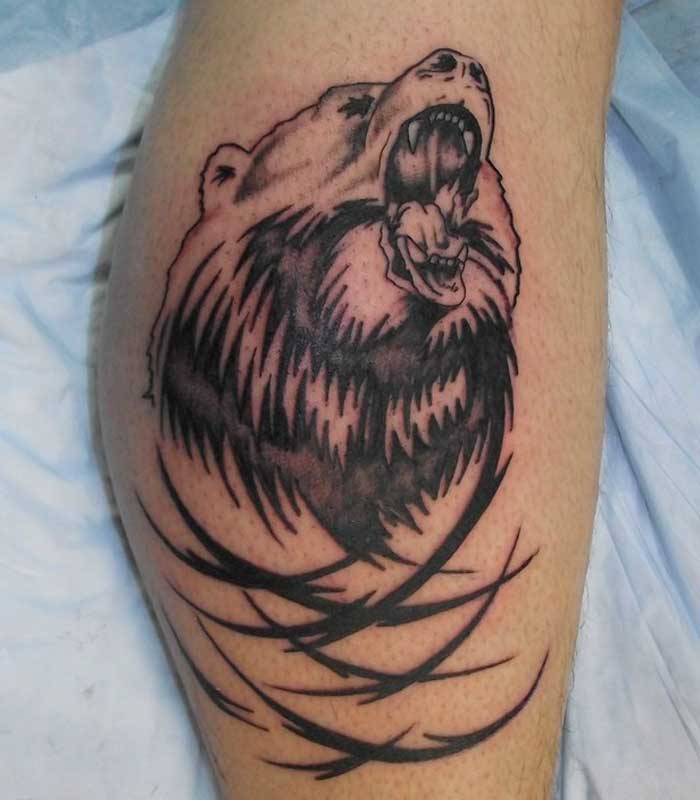 tatuaje de oso tribal