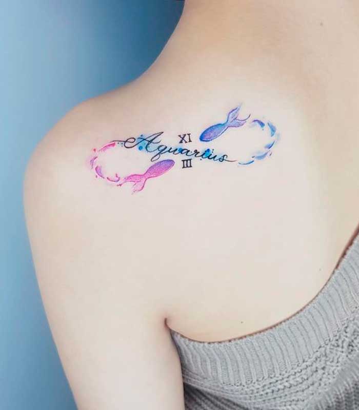 tatuajes acuario para chicas