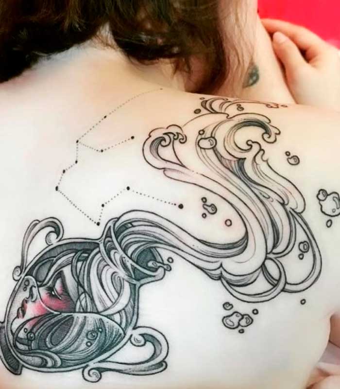 tatuajes acuario para damas