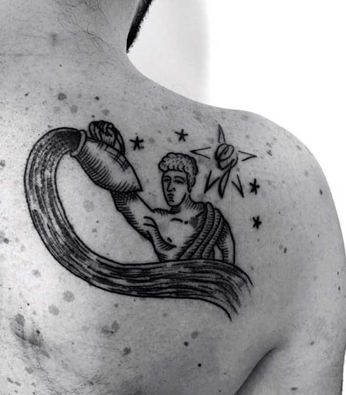 tatuajes acuario para hombres