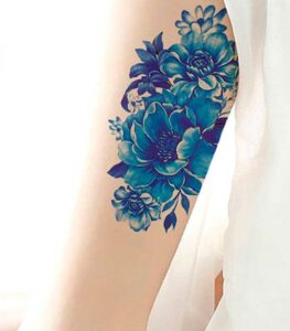tatuajes azules para damas