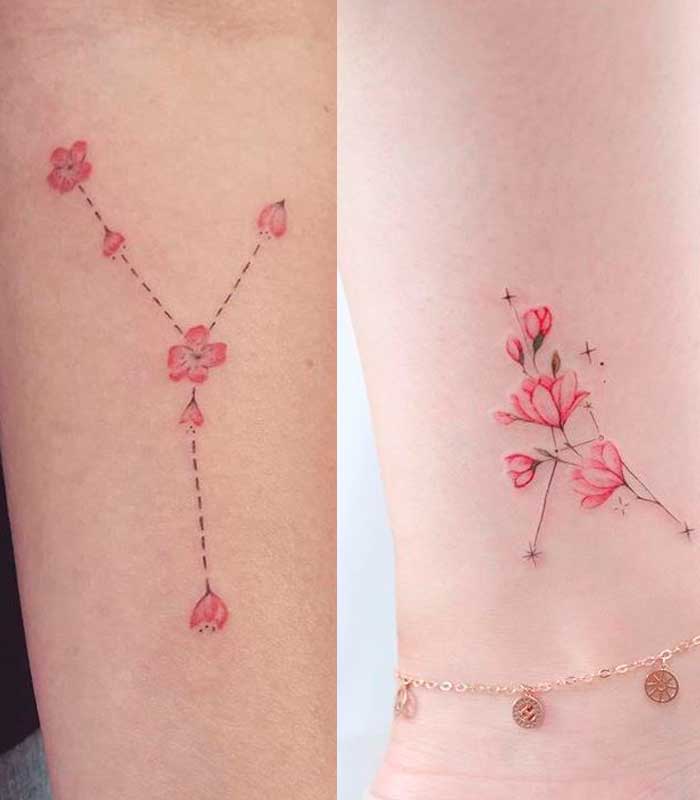 tatuajes cancer con flores