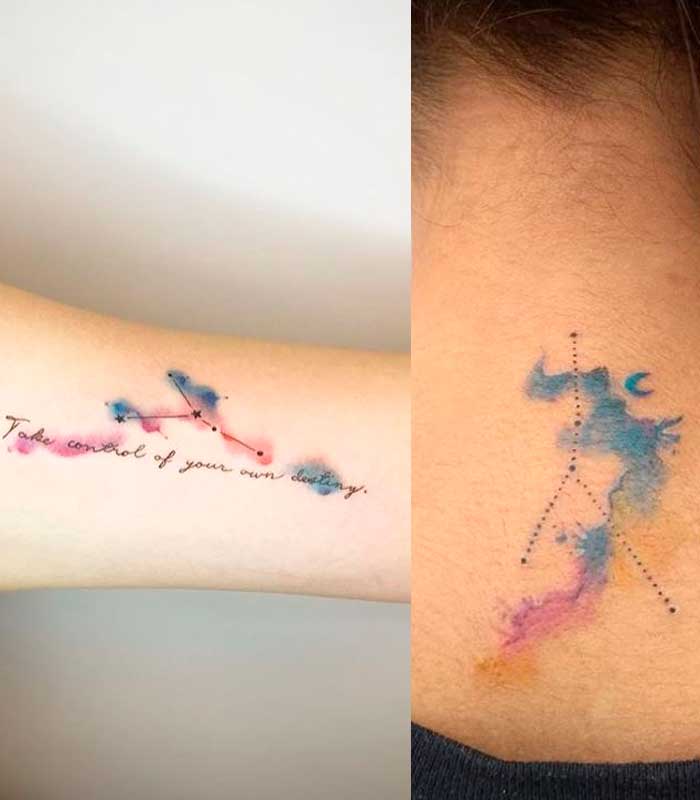 tatuajes constelacion cancer a color