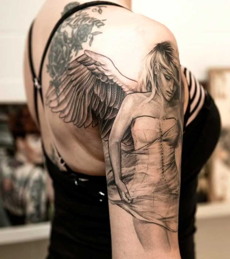 tatuajes de angeles para mujeres 15