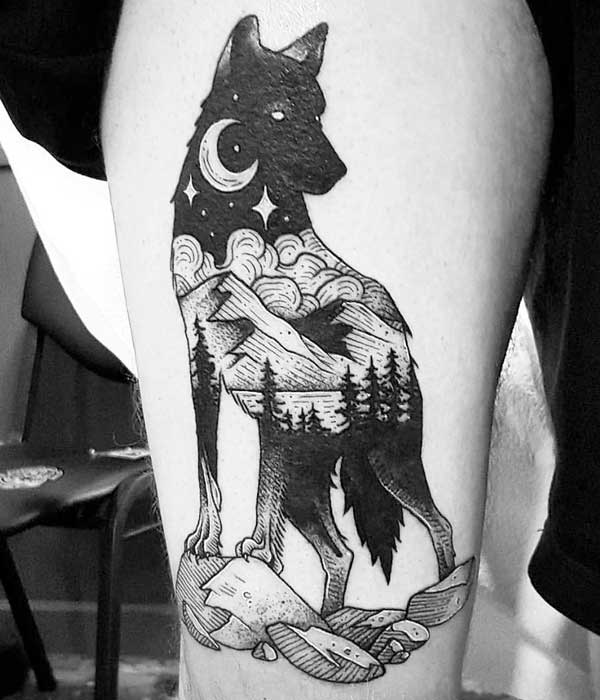 tatuajes de animales en blanco y negro
