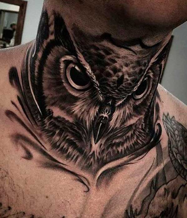 tatuajes de animales en el cuello